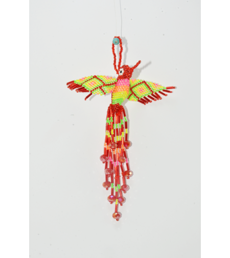 Beaded hummingbird - red