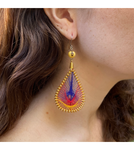 Colorful drop earrings - columbia