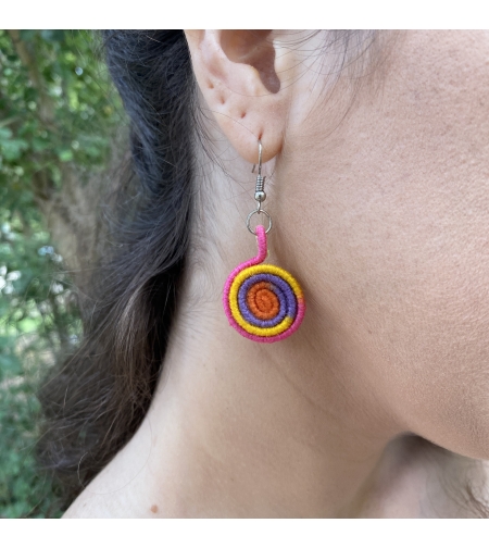 Spiral earrings - sunset