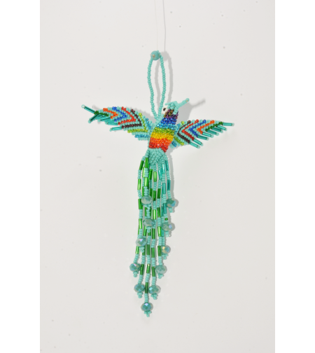 Beaded hummingbird - turquoise