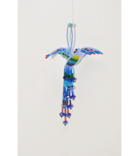 Beaded hummingbird - blue