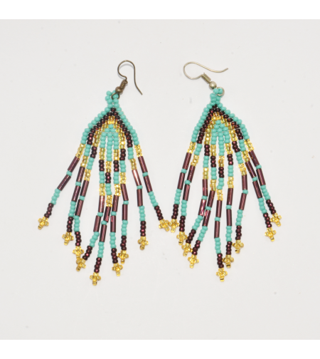 Mexican beaded earrings - river