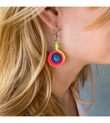 Spiral earrings - sunrise