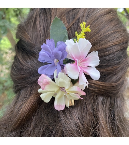 Flower hairclip - dew