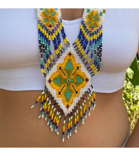 Mexican shamanic necklace - sun