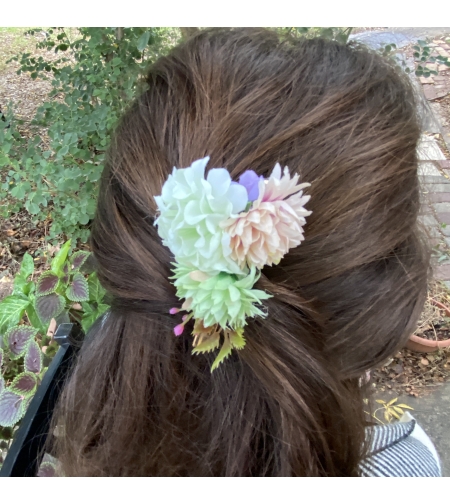 Flower hairclip - beginning