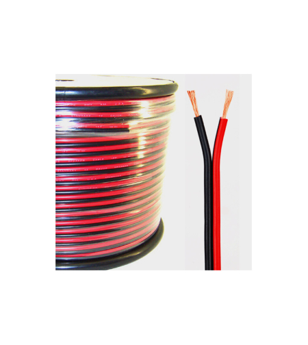 גליל כבל רמקול 2X2.5 שחור אדום נחושת מלאה 100 מ' DRIPSTONE