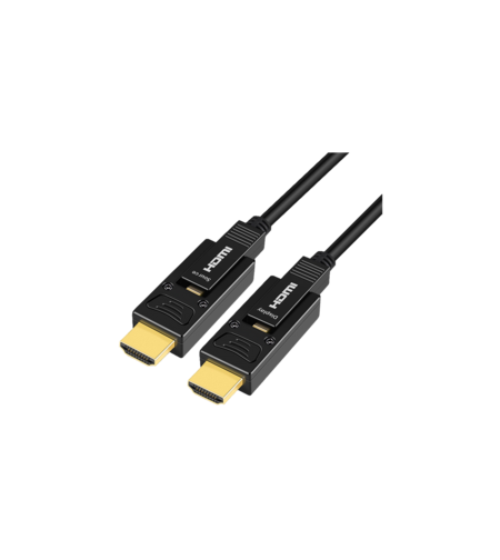 כבל HDMI פרימיום מבוסס סיב אופטי ראשים פריקים באורך 100 מ' מבית VISIONNET