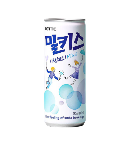 LOTTE CHILSUNG  MILKIS SODA 250ML -  משקה מוגז בטעם פירות 250 מ