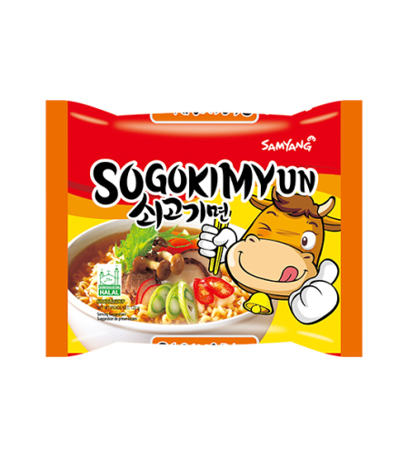 SOGOKIMYUN BEEF FLAVOR RAMEN 120GR - מרק ראמן בטעם בקר 120 גרם