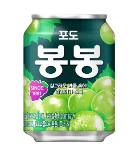 BONGBONG WHITE GRAPE JUICE 238ML - משקה בטעם ענבים 238 מ
