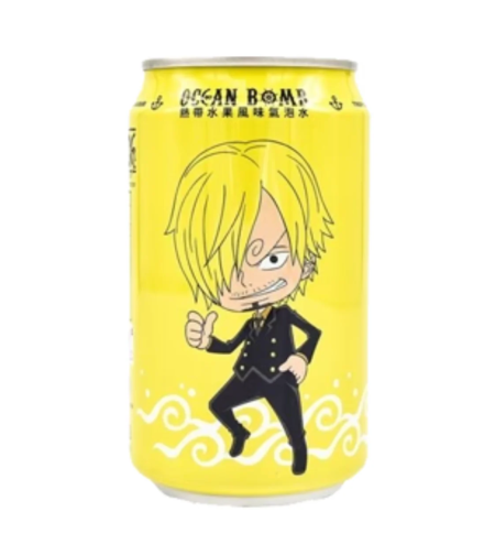 OCEAN BOMB SPARKLING WATER TROPICAL FRUIT FLAVOR 330ML - משקה מוגז בטעם פירות  טרופיים 330 מ
