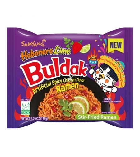 HABANERO LIME HOT CHICKEN FLAVOR RAMEN 135GR - אטריות ראמן בטעם האבאנרו ליים 135 גרם