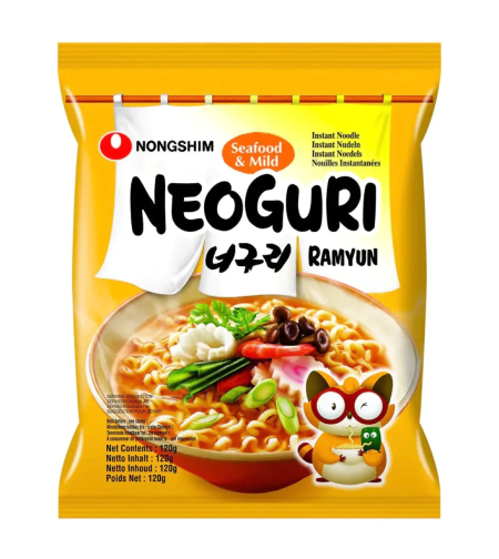 NEOGURI INSTANT NOODLE SEAFOOD FLAVOR MILD 120GR - נודלס להכנה מהירה בטעם פירות ים 120 גרם