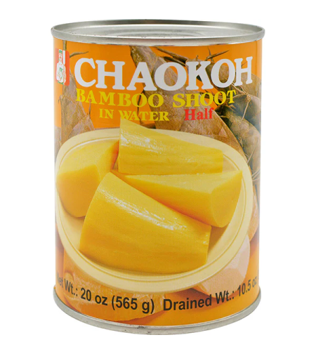 BAMBOO SHOOTS HALF IN WATER 300GR - חצאי נצרי חזרן במים 300 גרם