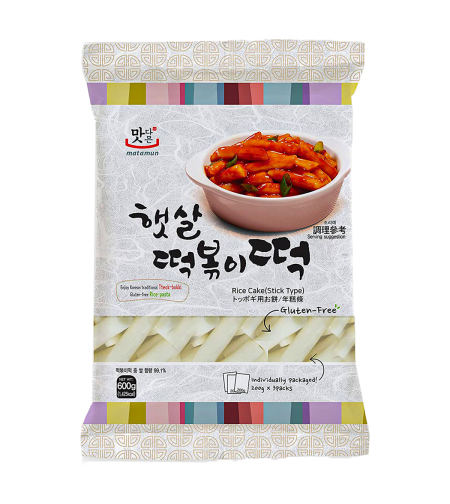 RICE CAKE [STICK TYPE] GLUTEN FREE 600GR - מקלות אורז דביק ללא גלוטן 600 גרם