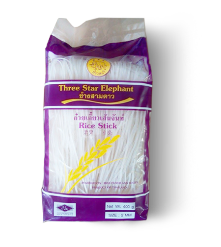 RICE STICK 400GR 2MM - אטריות אורז 400 גרם 2 מ