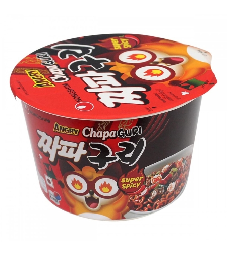 INSTANT NOODLES ANGRY CHAPAGURI SUPER SPICY FLAVOR 114GR - ערכה להכנת אטריות נודלס בטעם חריף במיוחד 114 גרם