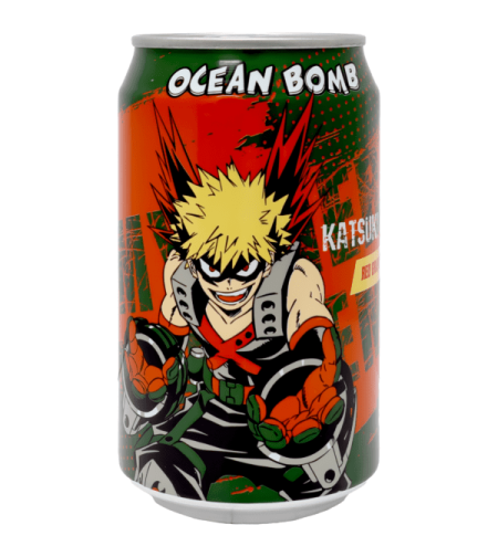 OCEAN BOMB SPARKLING WATER RED GRAPE FLAVOR 330ML - משקה מוגז בטעם ענבים אדומים 330 מ