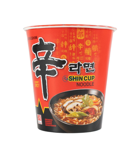 SHIN RAMYUN INSTANT NOODLE HOT AND SPICY 68GR - נודלס להכנה מהירה בטעם חריף 68 גרם
