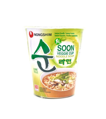 SOON VEGGIE RAMYUN NOODLE 67GR - נודלס בטעם ירקות להכנה מהירה 67 גרם