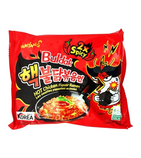 2X SPICY RAMEN 140GR - אטריות להכנה מהירה ראמן בטעם עוף חריף אקסטרים 140 גרם