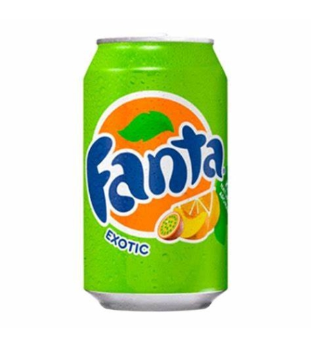 FANTA EXOTIC 330ML - פאנטה משקה מוגז בטעם פירות אקזןטיים 330 מ