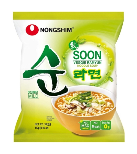SOON VEGGIE RAMYUN 112GR - ערכה להכנה מרק עם נודלס בתוספת ירקות 112 גרם