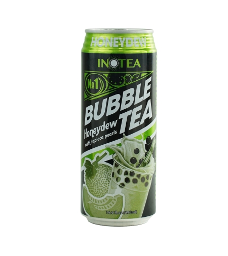 HONEYDEW BUBBLE TEA 490ML - משקה בטעם תה ירוק תפוח ומלון עם כדורי ג'ל 490מ