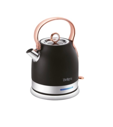 קומקום חשמלי מעוצב שחור דגם BLKE1010A בלרס BELLERS