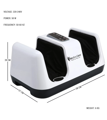 מכשיר עיסוי לרגליים מתקדם Relax Master + חימום InfraRed וכריות אוויר דגם MC-8012A מדיקס קייר Medics Care