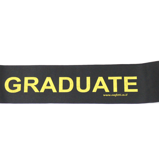 Graduation set - black, gold text