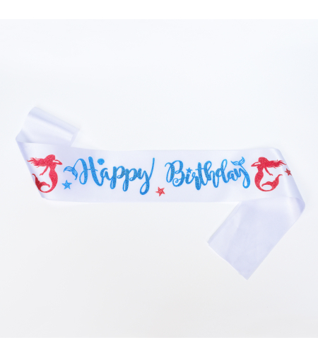 Mermaid birthday sash - blue fuchsia