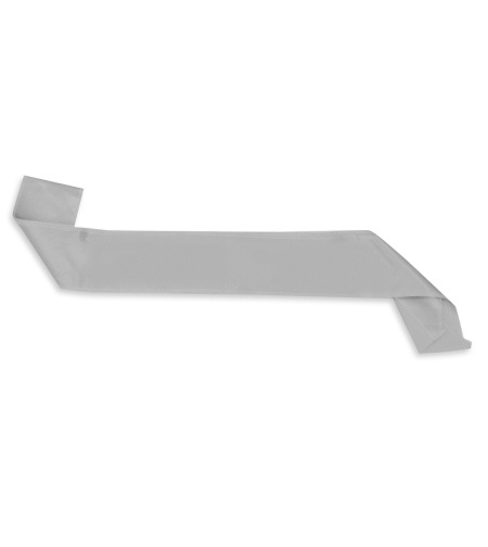 Plain sash - silver satin