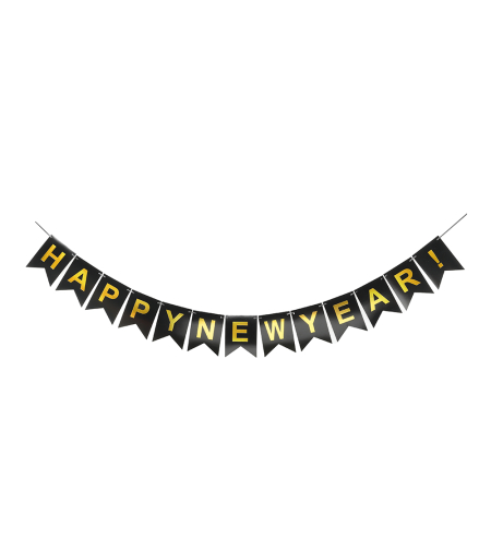 Happy new year letters flag banner - 5m