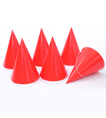 Plain paper bag - red, 6 units