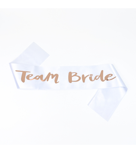 Team bride sash - rose gold text