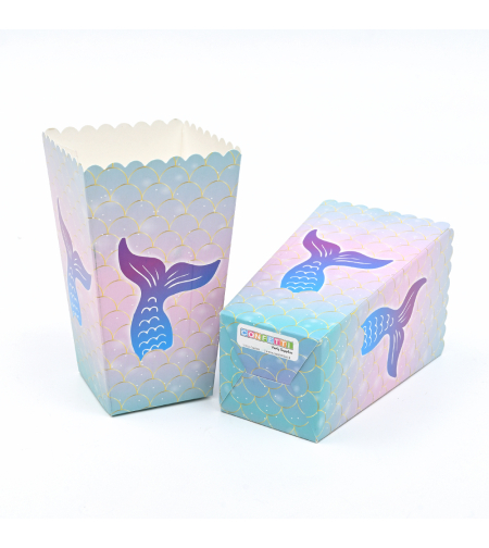 Mermaid Popcorn Box 6pcs
