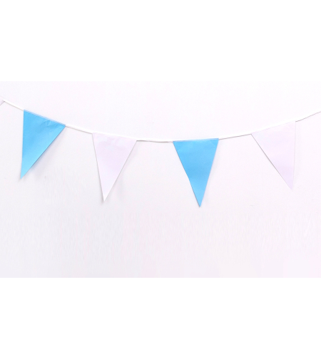 Flag banner - light blue/white