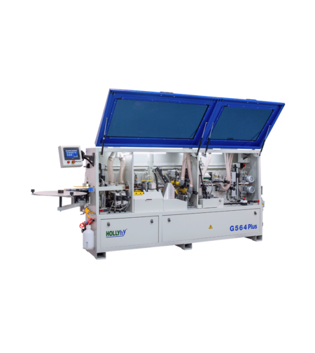 HOLLY- G564 PLUS, מכונת קנטים מושלמת, מלוא התחנות. כולל מתזים, כרסום מקדים, משקפים לחזיתות, 2 סוגי ציקלינות ומברשות