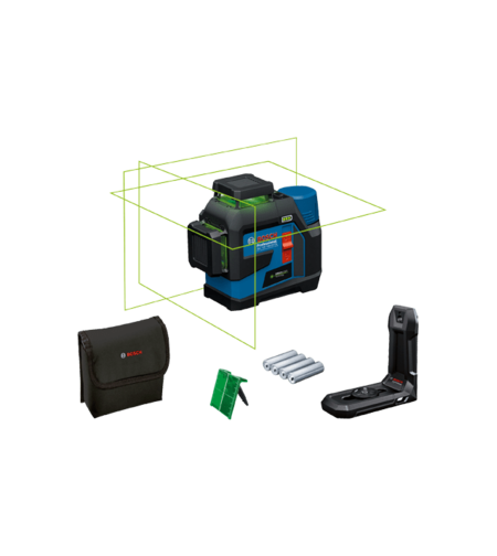 פלס לייזר צלב ירוק בוש GLL 12V-100-33 CG BOSCH