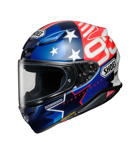קסדת SHOEI NXR2 MARQUEZ AMERICAN SPIRIT TC-10 כחול/אדום/לבן