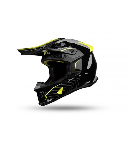 קסדת שטח UFO INTREPID שחור/צהוב זרחני