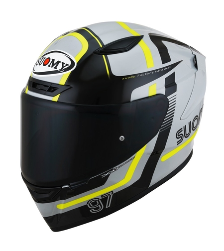קסדת ספורט SUOMY TRACK-1 אפור/שחור/צהוב