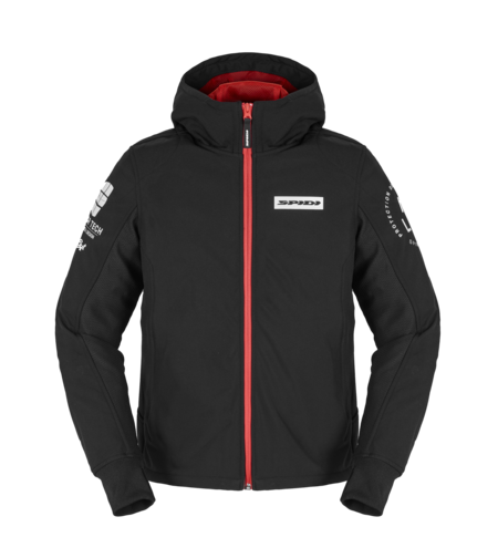 מעיל סופטשל SPIDI Hoodie Armor Evo שחור/אדום