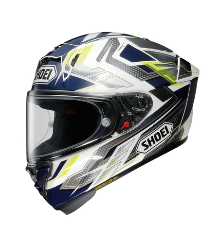 קסדת SHOEI X-SPR PRO ESCALATE TC-2 לבן/כחול/שחוק