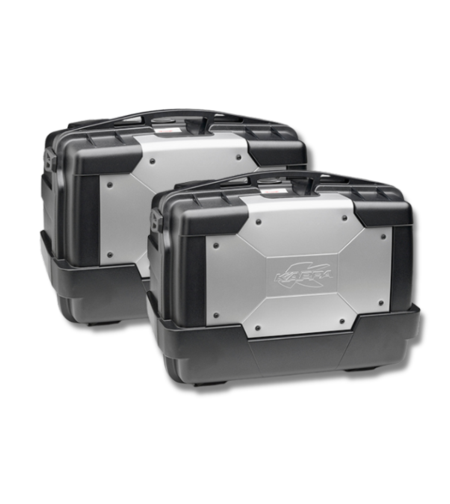 זוג ארגזי צד פלסטיק 46 ליטרים גימור ניקל KAPPA MONOKEY® KGR46 - זוג