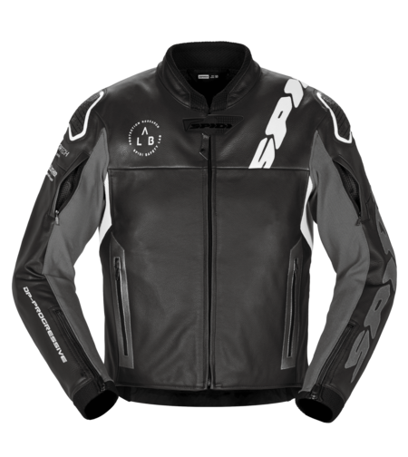 מעיל עור SPIDI DP Progressive שחור/לבן