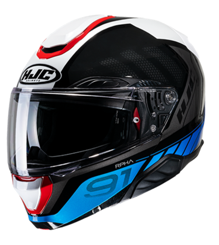 קסדה נפתחת HJC RPHA91 RAFINO שחור/כחול/לבן/אדום