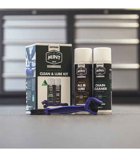 קיט ניקוי ושימון שרשרת OXFORD MINT MOTORCYCLE CHAIN CLEAN&LUBE